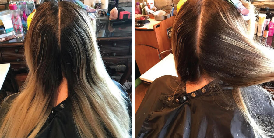 20181129_BoB_1 Blonde hair color client before