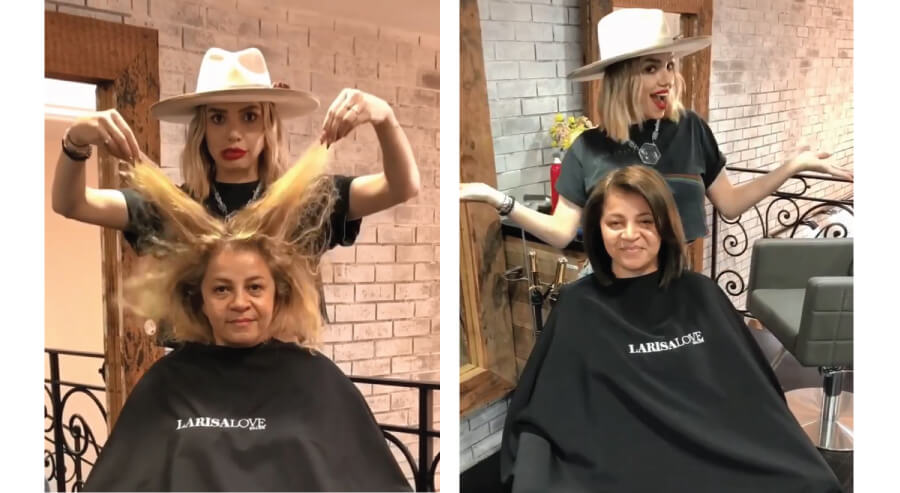 LarisaLove-grey-challenge-banner Larisa Love grey hair challenge client before and after
