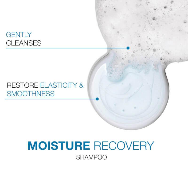 moisture recovery shampoo: gently cleanses and restores elasticity and smoothness