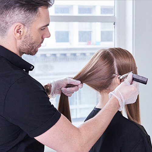Champagne-Ice-Blonde-Step1 Champagne Ice Blonde hair color technique step 1
