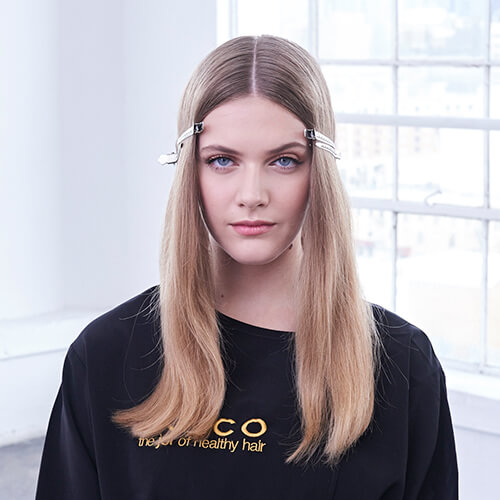 Cream and sugar hair color technique step 1