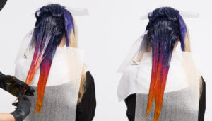 Color Intensity hair color technique melting sunset step 7