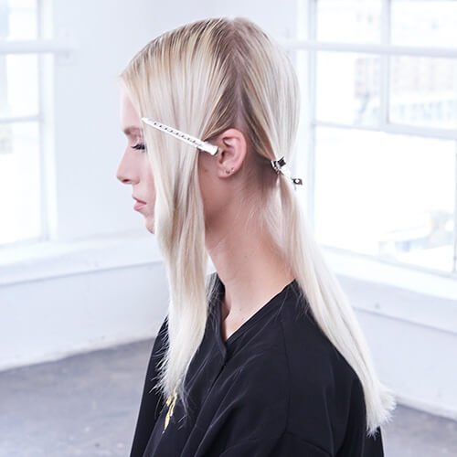 Platinum Pearl hair color technique Step 2