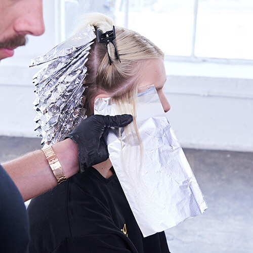 Platinum Pearl hair color technique Step 5