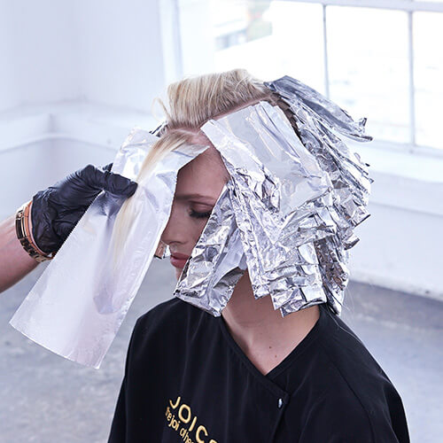 Platinum Pearl hair color technique Step 7