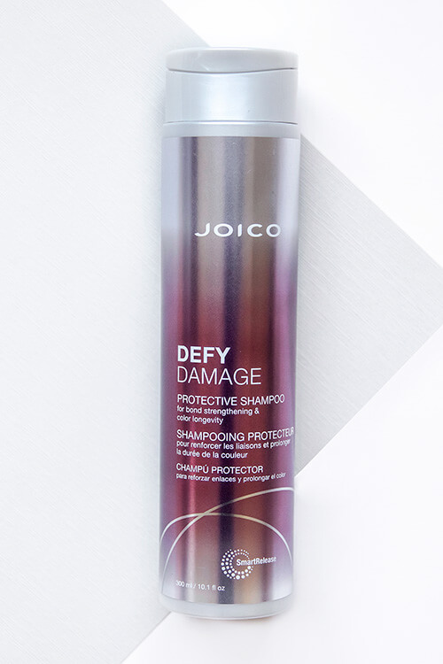 defy damage shampoo bottle