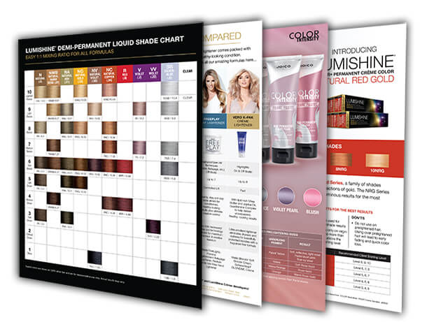 The Demi Paul Mitchell Color Chart