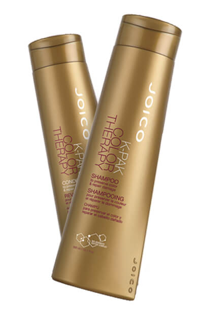 K-PAK Color Therapy Shampoo and Conditioner Bottles