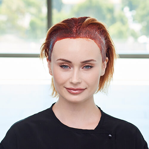 Fire Red Quick Melt Hair Color Technique Step 6