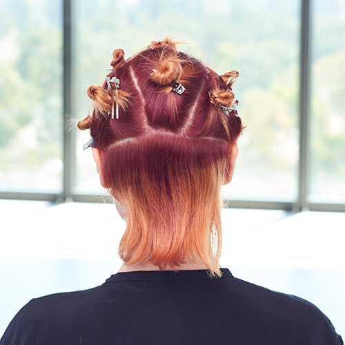 Fire Red Quick Melt Hair Color Technique Step 8
