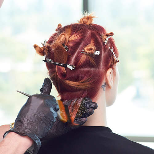 Fire Red Quick Melt Hair Color Technique Step 10