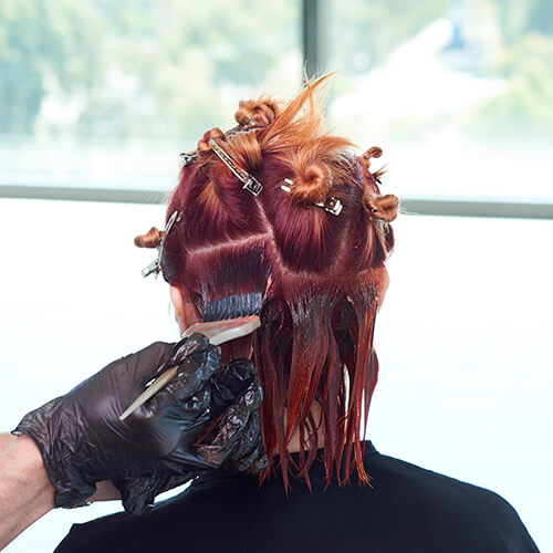 Fire Red Quick Melt Hair Color Technique Step 12