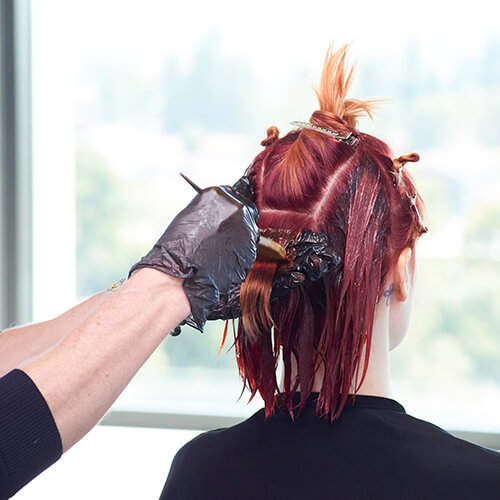 Fire Red Quick Melt Hair Color Technique Step 13
