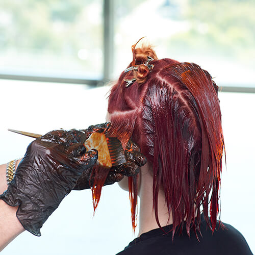Fire Red Quick Melt Hair Color Technique Step 15