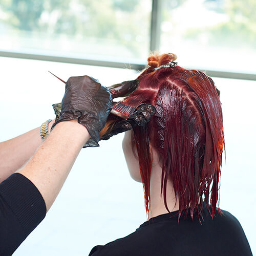 Fire Red Quick Melt Hair Color Technique Step 16