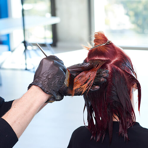 Fire Red Quick Melt Hair Color Technique Step 18