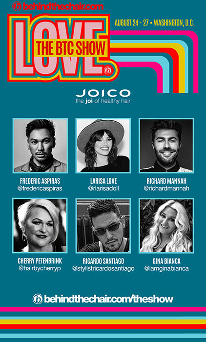 BTC love show event flyer with artists