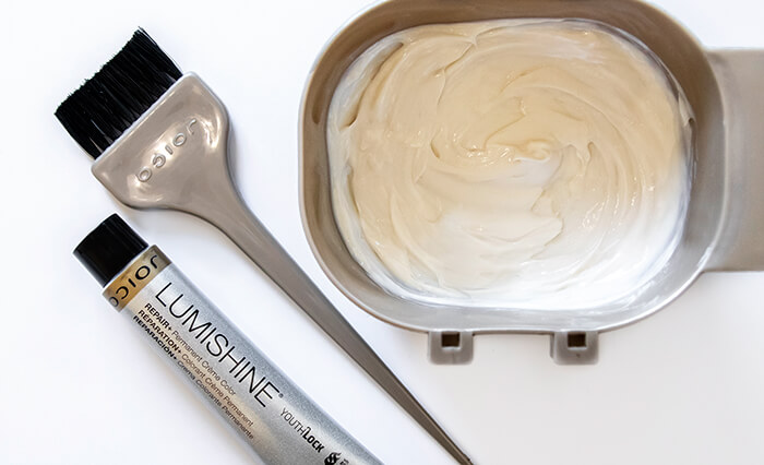 LumiShine Youthlock bottle and mixing bowl
