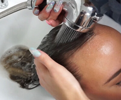 olvia-smalley-blog-post9 Womens Hair being shampooed in sink