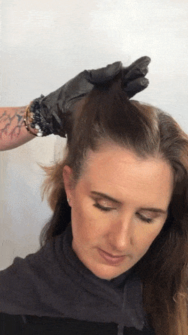 how-t0-hide-grey8 Video of womens hair being colored at the root