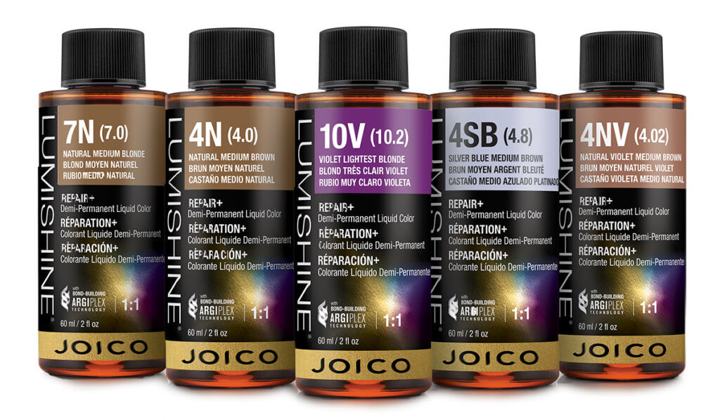 Hair color bottles