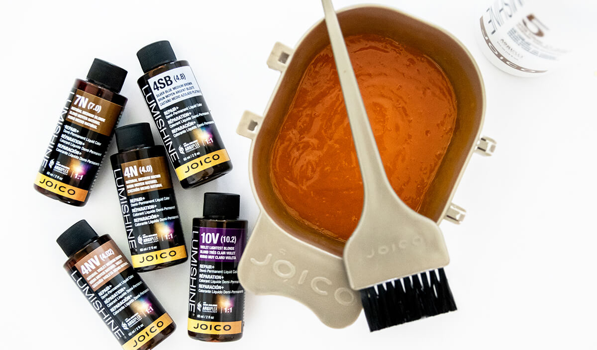 lumishine Hair dye mixed in bowl