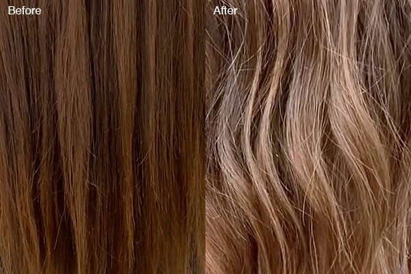 Jill_Before___After before and after picture of light brown to dark brown