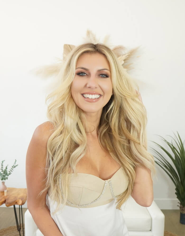 Olivia-Halloween Blonde female smiling at camera