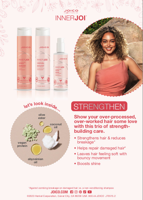 innerjoi strengthen collection with model, featured ingredients tent card