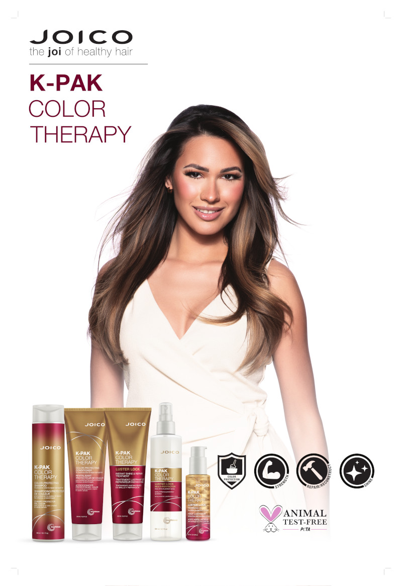 k pak color therapy poster with model