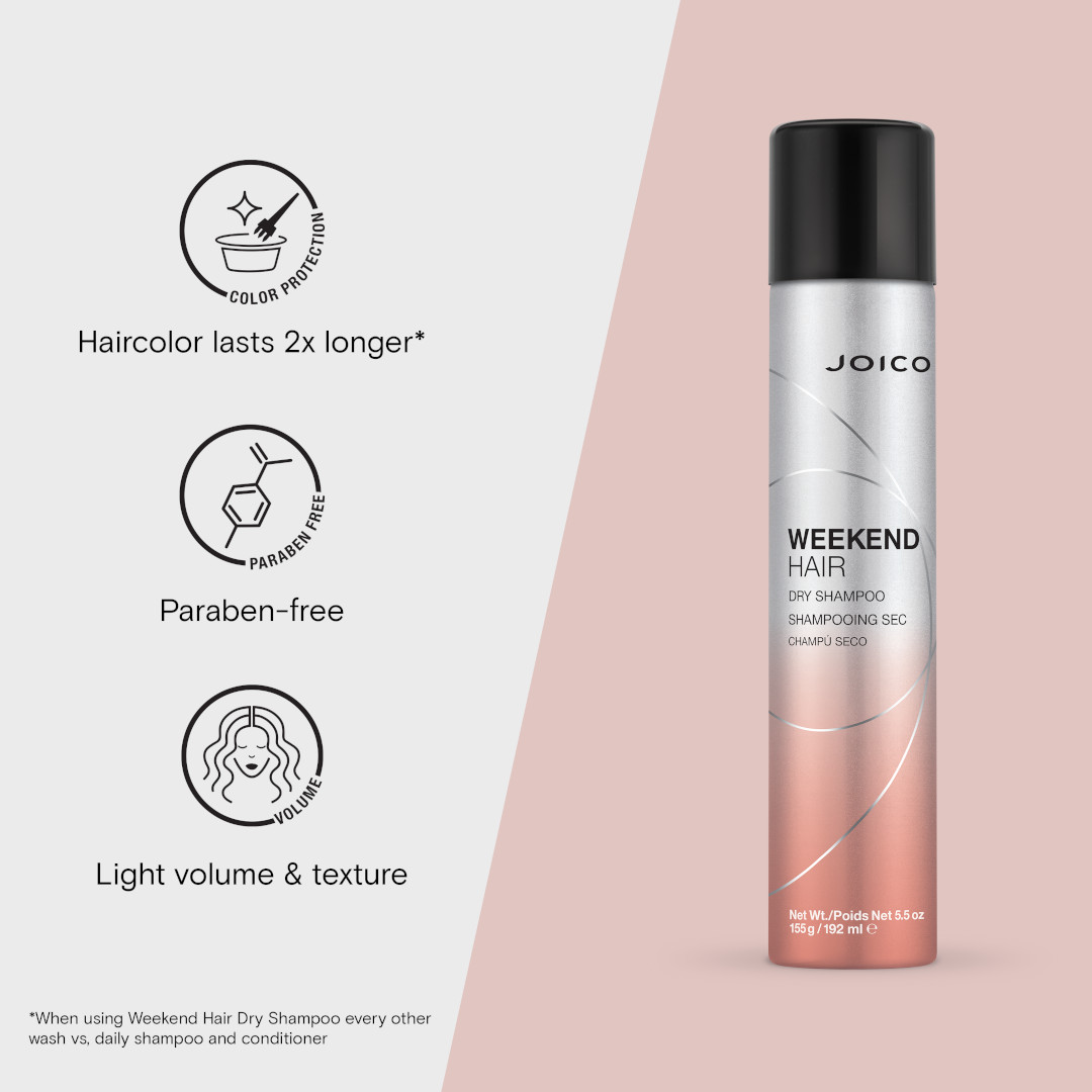 weekend hair can with benefits, lasting haircolor, paraben free, light volume and texture