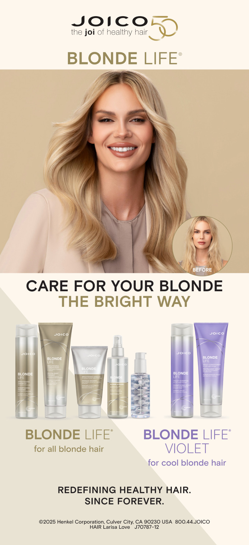 blonde life model and products