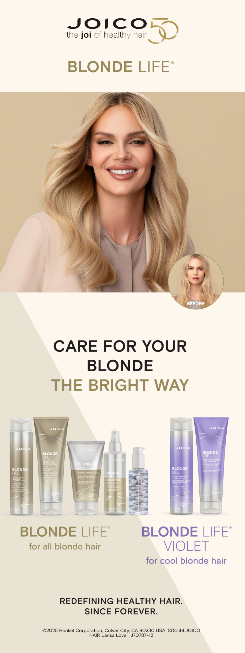 blonde life model and products