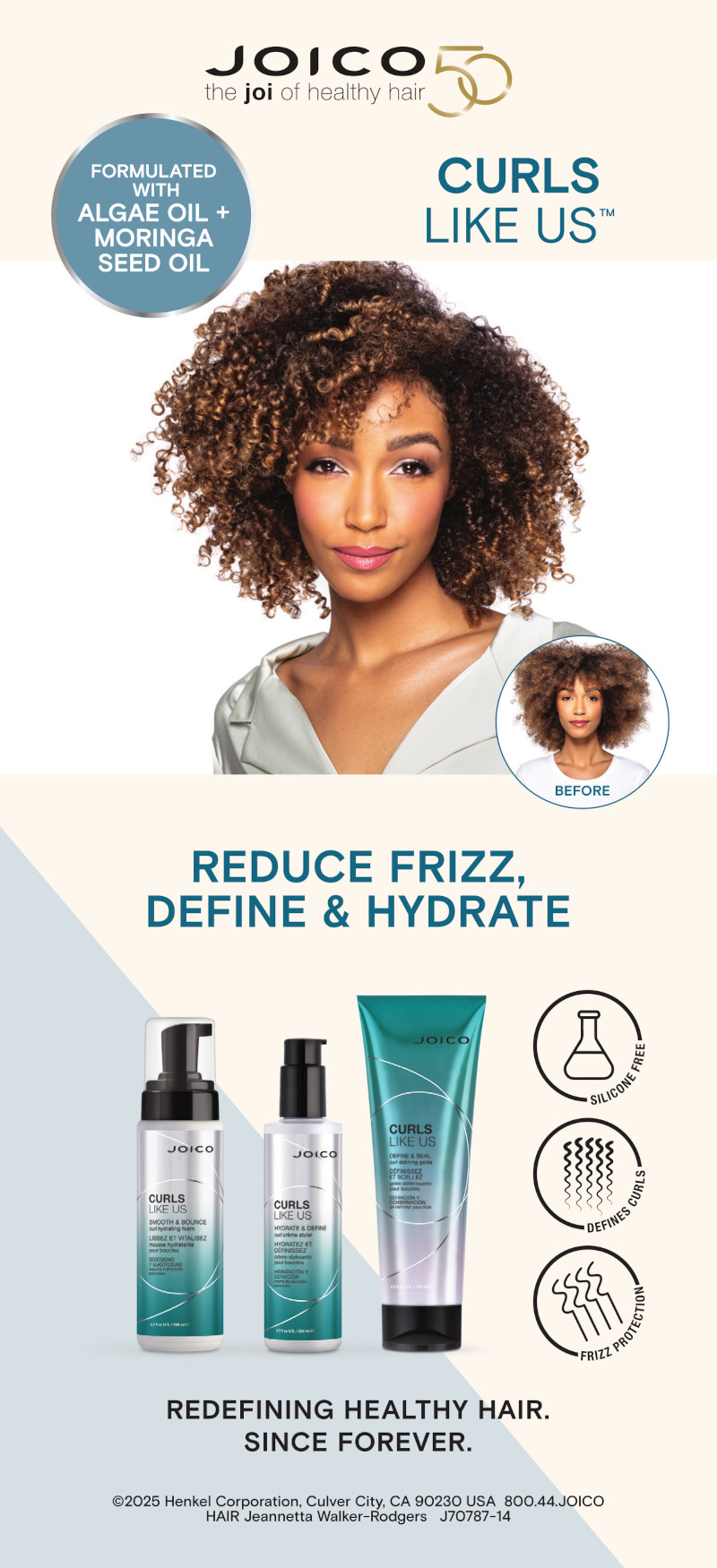 curls like us model with products