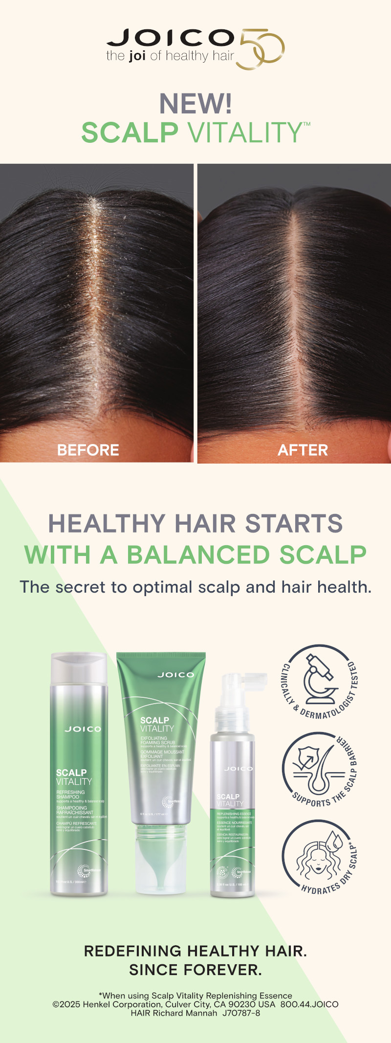 scalp vitality before and after with products