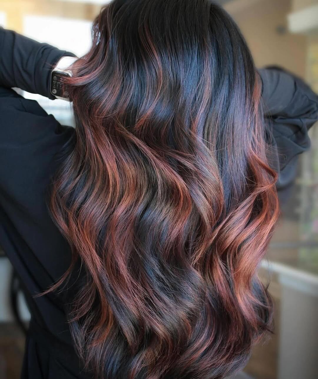 hair model after treatment