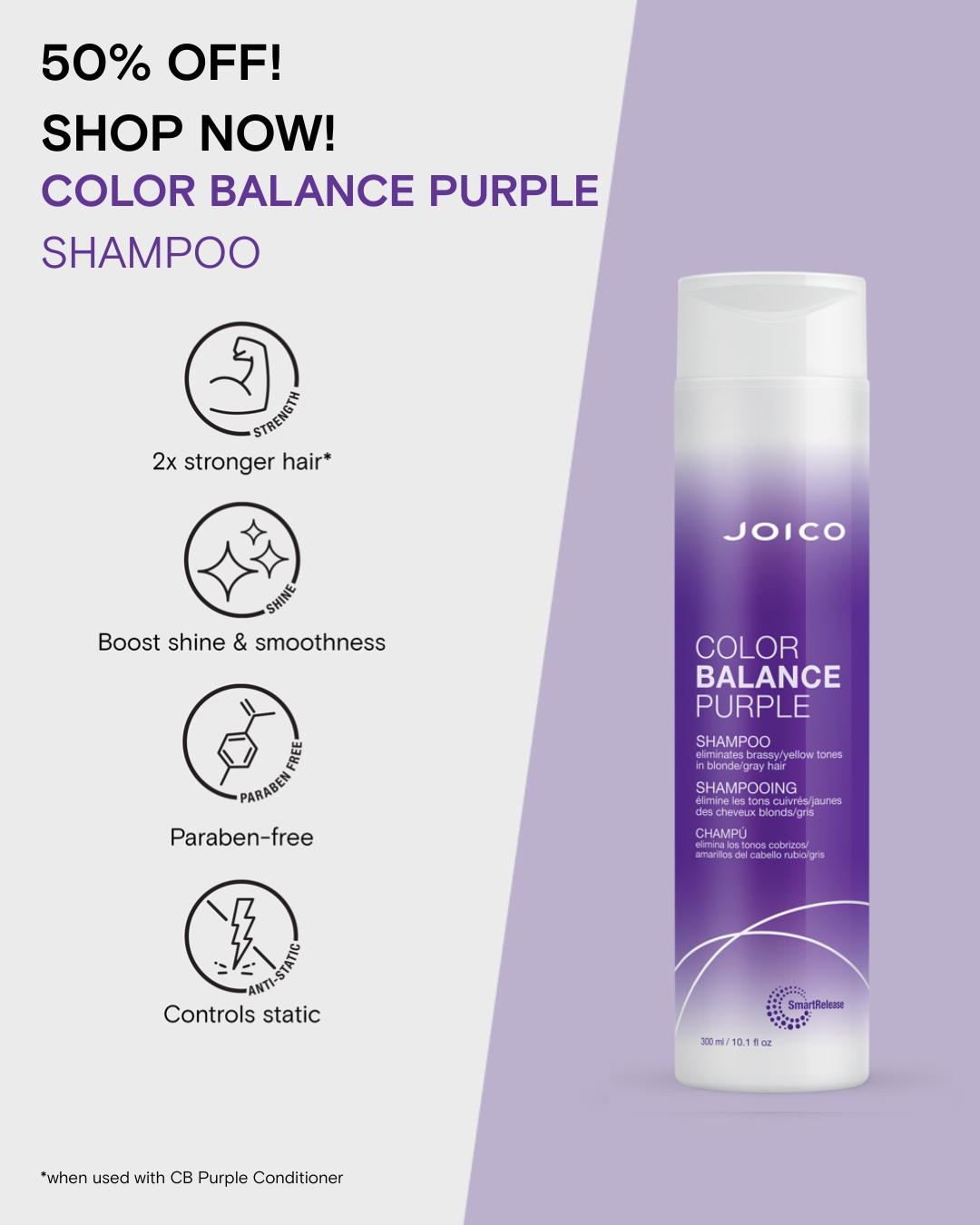 blonde life violet shampoo promo