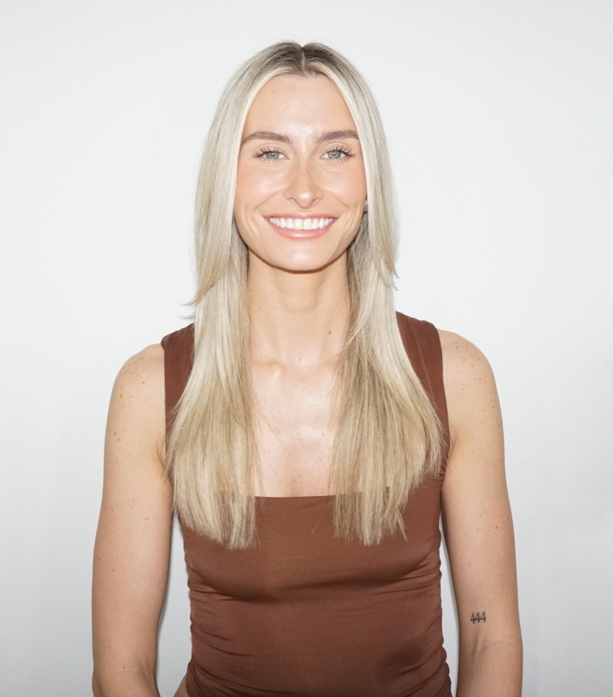 blonde model after treatment