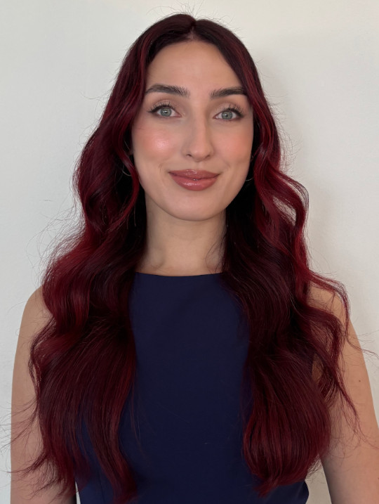 hair model after treatment