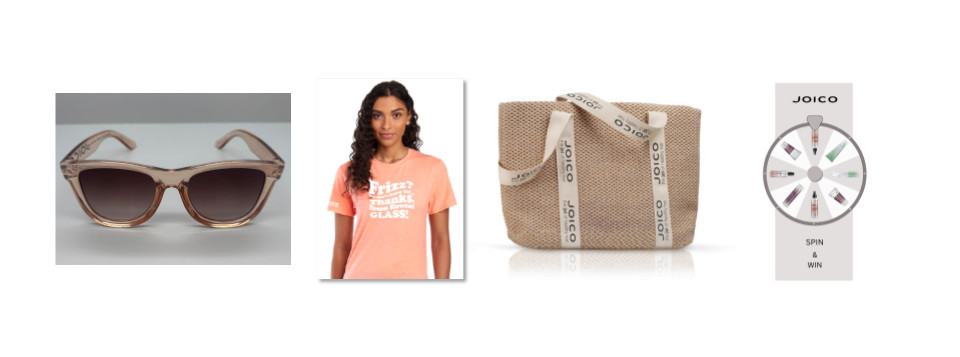 ulta beauty event prizes glasses, shirt, bag, spin to win