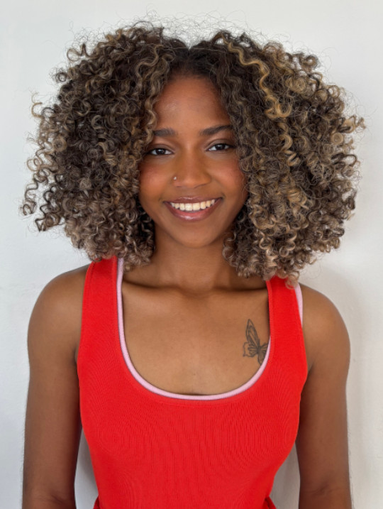 mocha creme model after treatment