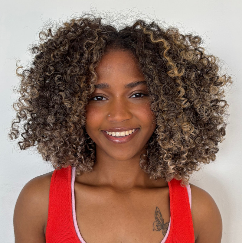 mocha creme model after treatment