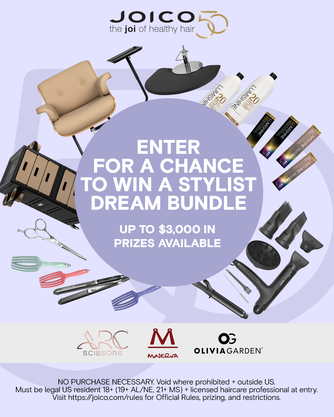 giveaway: stylist items, chair, cabinet, blow dryer, products