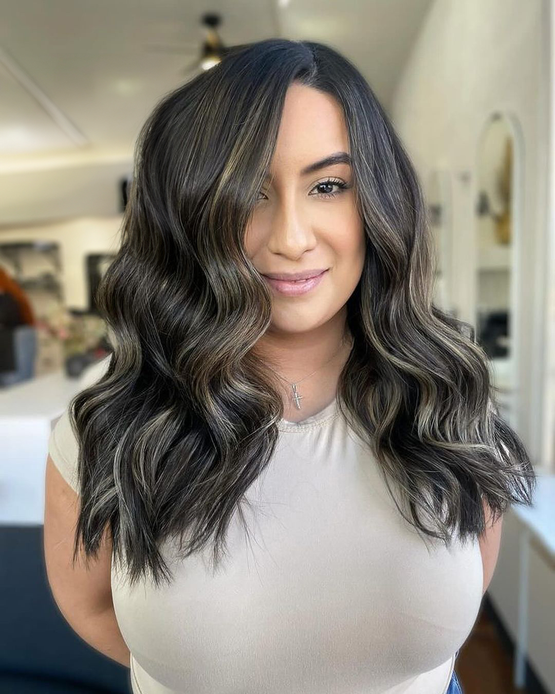 hair model after treatment