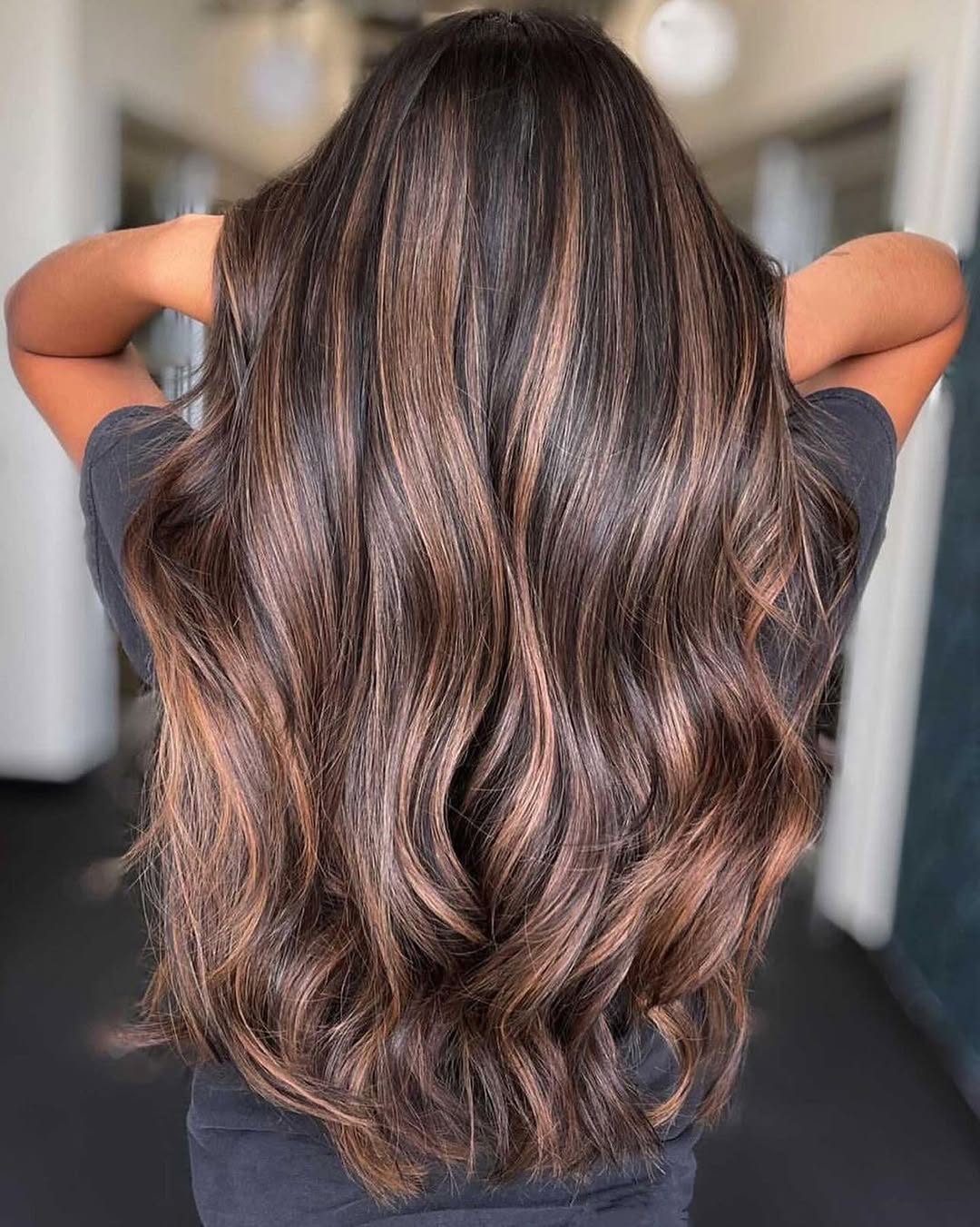 brunette hair model after treatment