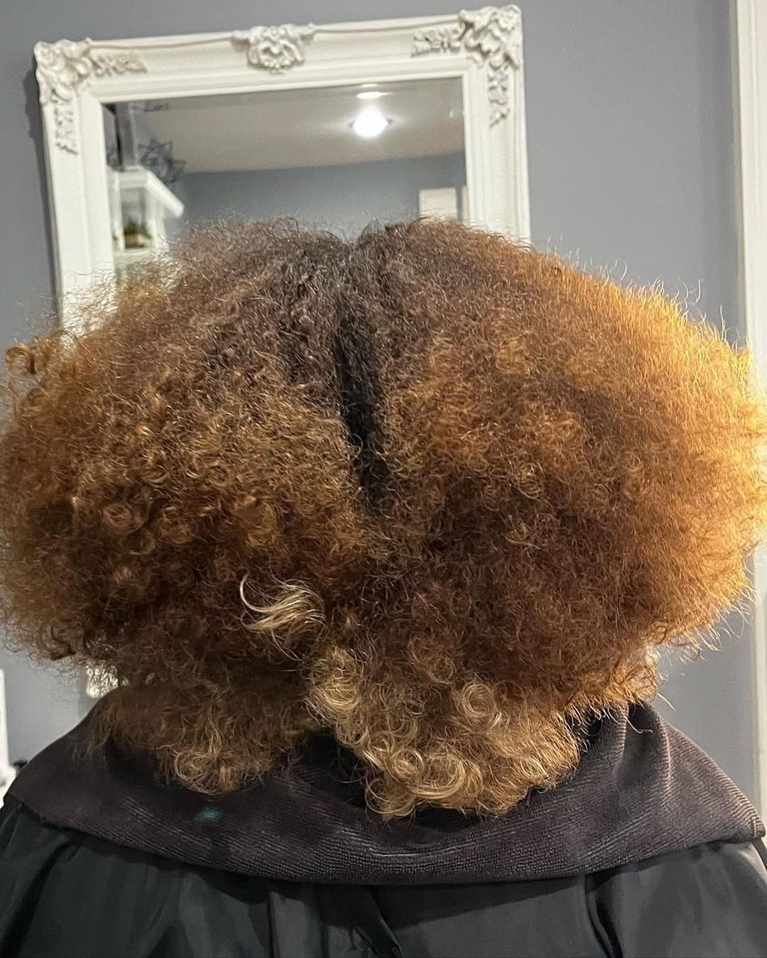 hair model before treatment