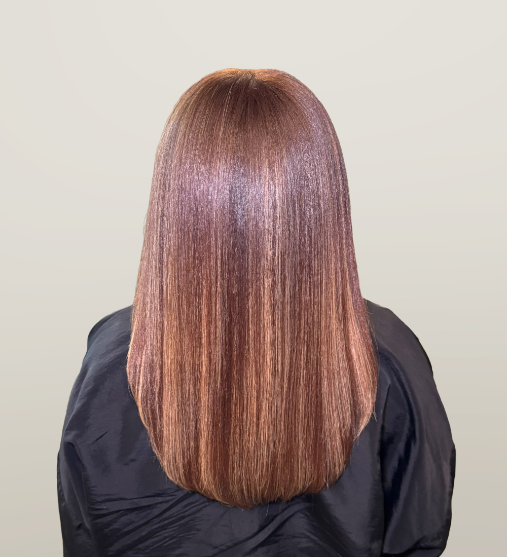 hair model after treatment