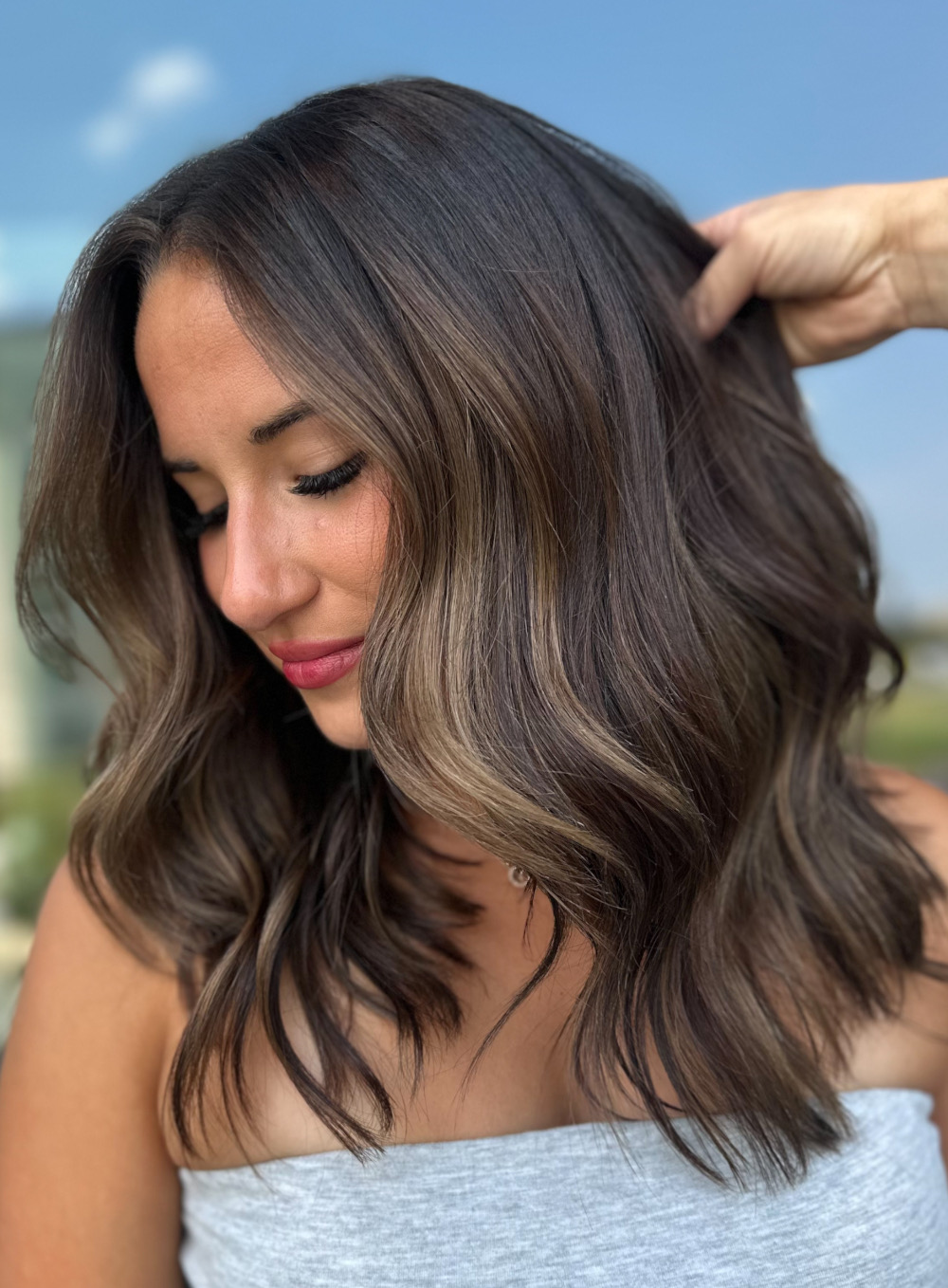 hair model after treatment