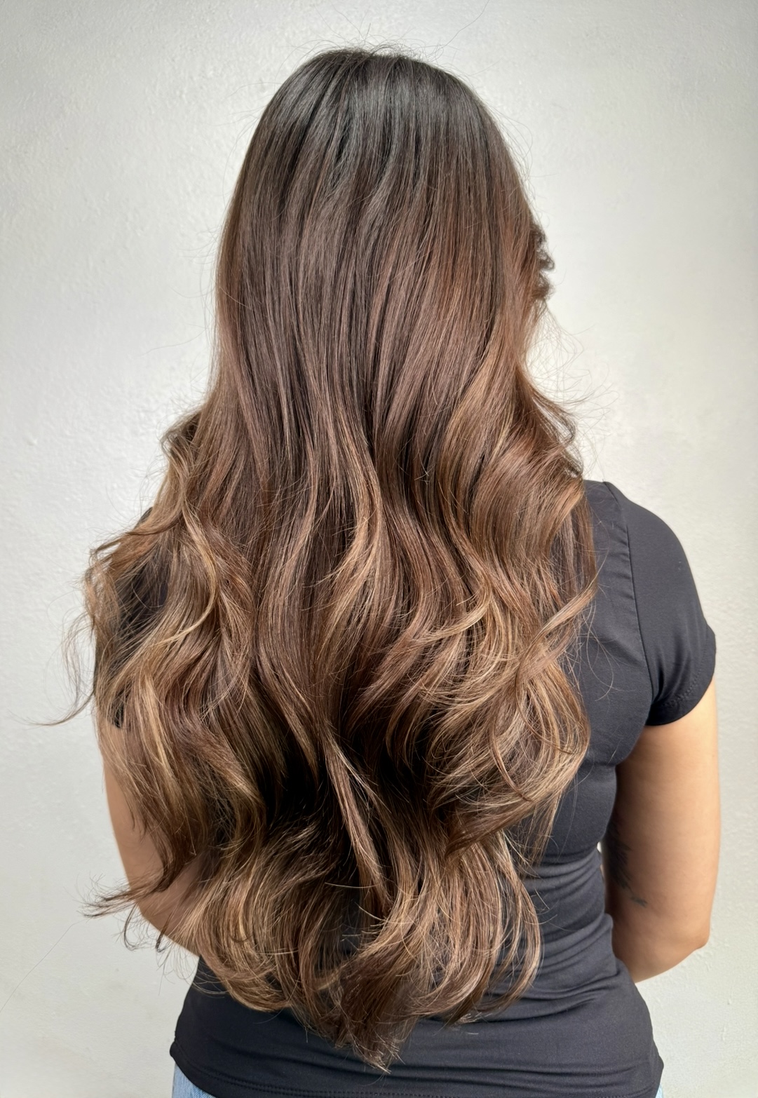 hair model after treatment