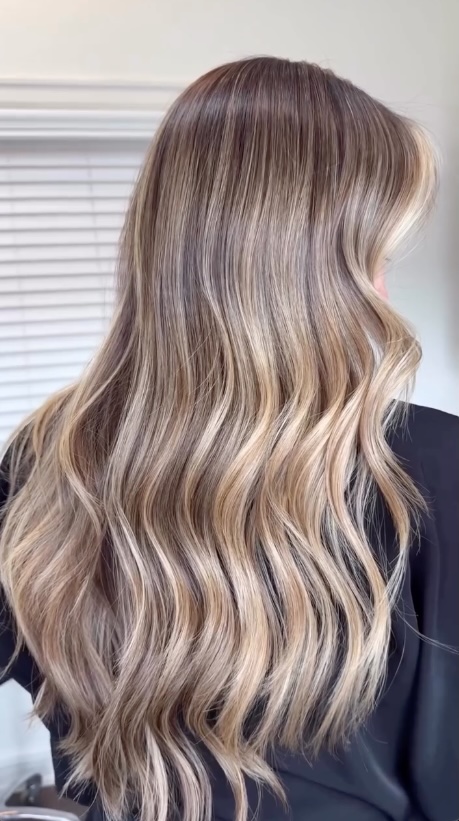 hair model after treatment